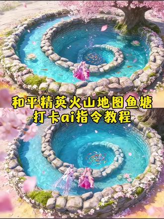 和平精英火山地图鱼塘打卡教程 和平精英火山地图鱼塘打卡p图指令教程 和平精英火山水池打卡教程 火山打卡点指令 #和平精英火山打卡 #和平精英打卡点 #和平精英打卡 #豆包出大片有两把刷子 #豆包ai