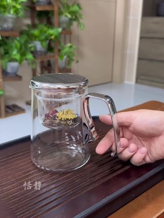 玻璃磁吸无杆#飘逸杯#茶水分离泡茶壶