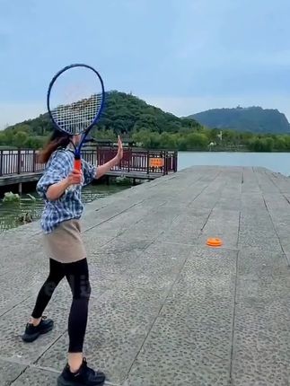JAOJAN网球训练器单人打回弹带线成人初学者自练神器超轻网球拍#网球训练 #网球训练 #网球训练器