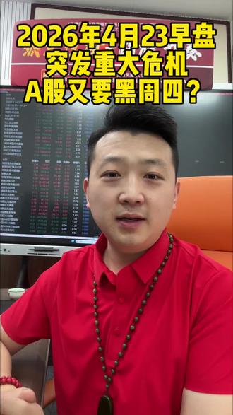 突发重大危机A股又要黑周四? #股票#财经#原油#黄金#云计算
