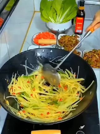 炒菜瓢贵州网红不锈钢炒勺厨师专用烤鱼防烫长柄加厚厨房炒铲烫手#厨房好物 @D0U十小助手