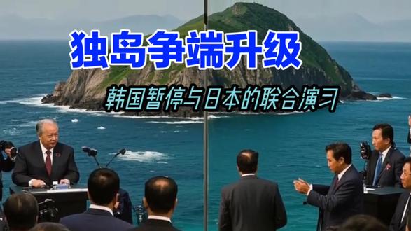 独岛争端升级:韩国暂停与日本的联合演习#热点