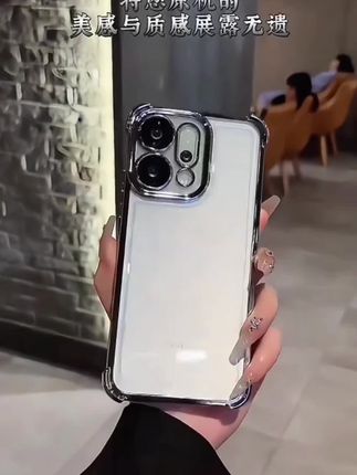 适用OPPOReno14/14Pro手机壳新款四角气囊透明自带镜头膜防摔保护 #手机壳 #防摔手机壳 #气囊手机壳 #OPPOReno14 #镜头膜