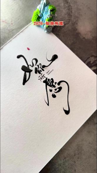 2026如你所愿!#字体设计 #文字创意 #LOGO设计