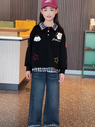 #上热门 买了买了,就一个女儿,别人有的咱也得有,反正也不贵,女童秋季新款套装上身太好看了#早秋贵气感穿搭 #轻松拿捏慵懒风穿搭 #高品质童装 #强烈推荐