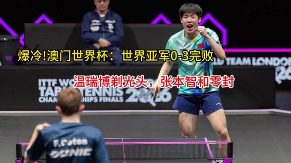 爆冷!澳门世界杯世界亚军0-3完败,温瑞博剃光头,张本智和零 爆冷!澳门世界杯世界亚军0-3完败,温瑞博剃光头,张本智和零封#这也能开播