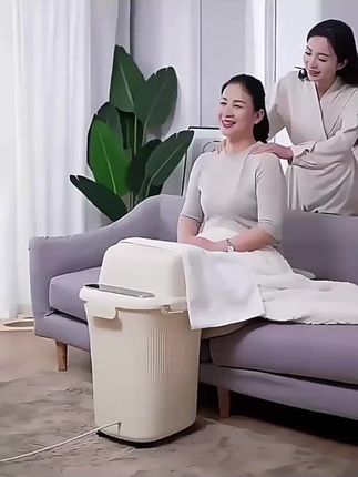 志高足浴盆全自动恒温洗脚泡脚家用桶过小腿按摩高深熏蒸两用#好物推荐🔥