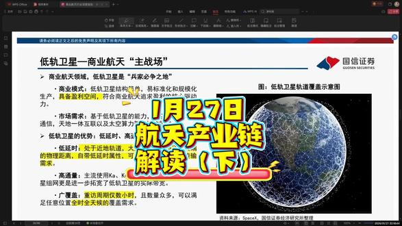 1月27日商业航天产业链深度解读(下) #热点
