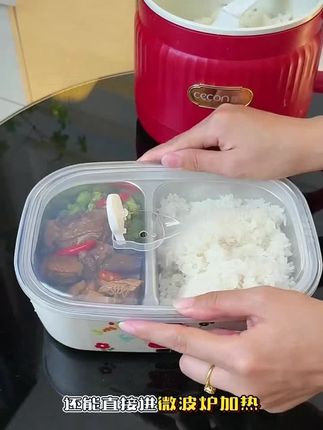 上学要带饭盒的!上班要带饭的!这个不锈钢饭盒就很合适!分格也有不分格的!还能微波炉!#便当盒 #带饭一族 #餐盒 #餐具#真美好物