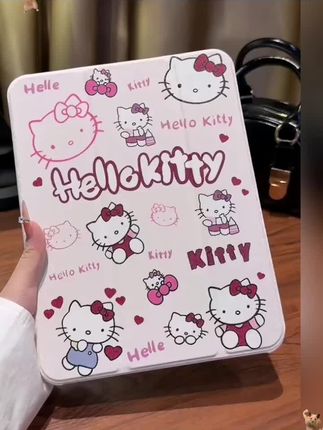 好可爱的kitty猫呀~奶呼呼的配色还有超多可爱的图案! #平板保护套 #ipad保护壳 #kitty猫 #好物分享🔥 #好物推荐🔥