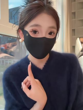 素颜必备蛋白绒保暖口罩 #口罩 #防护面罩#素颜神器#保暖口罩#修饰脸型