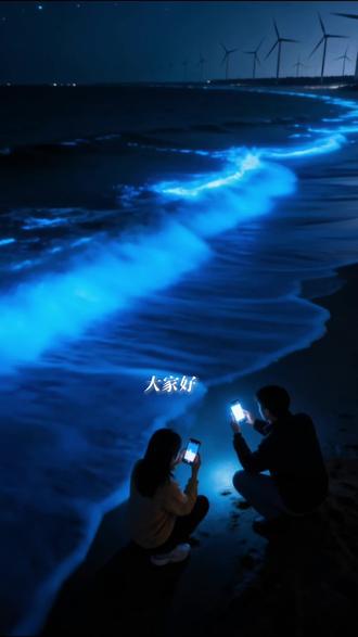 2026年3月20日,平潭蓝眼泪预报!概率90%#蓝眼泪 #荧光海夜 #平潭蓝眼泪 #海边 #蓝眼泪