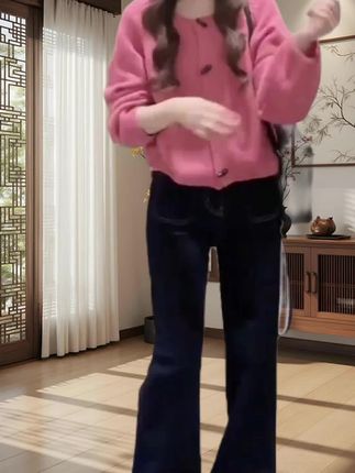 早秋2025新款纯色毛针织衫气质毛衣休闲裤两件套潮 #穿出自己的风格 #高端大气上档次