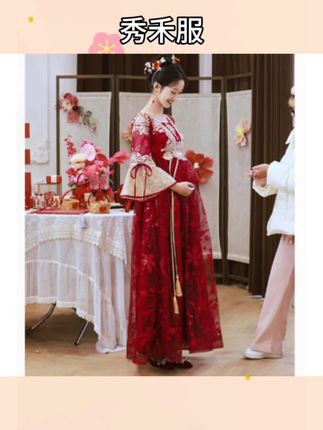 #礼服 孕妇敬酒服大码胖mm2025新娘小个子高腰遮肚中式订婚秀禾礼服服春#敬酒服 #订婚服 #礼裙 #婚服