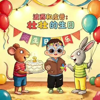 老母亲手搓绘本动画片 #波西和皮普#生日快乐