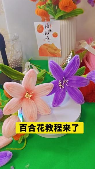 #扭扭棒手工 #妞妞棒百合教程#百合花教程#手工编织零基础教学