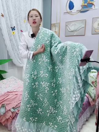 #牛奶绒 #床盖 #冬季搭配