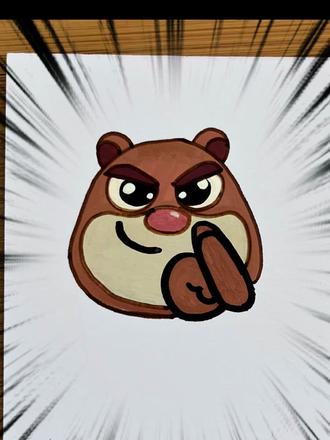 宝子们,你有熊出没限时表情包吗? #熊大表情包 #手绘表情包 #表情包简笔画 #快开门熊大熊二来拜年 #画渣日常