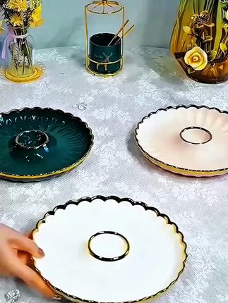 #dou上热门选用这款陶瓷饺子盘,搭配醋碟,既美观又实用,吃饺子好帮手!#饺子盘推荐 #厨房必备 #饺子餐盘 #美观又实用