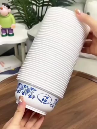 加厚一次性碗青花古韵印花家用商用酒席聚餐吃饭加厚碗一次性餐碗#碗 #碗分享 #碗推荐 #一次性碗 #一次性碗分享