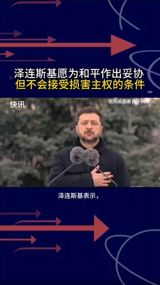 泽连斯基愿为和平作出妥协 但不会接受损害主权的条件#俄乌冲突 #俄乌每日局势 #国际局势