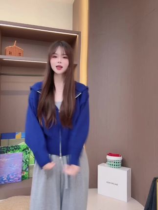 【许我耀眼】露思同款慵懒风蝙蝠袖连帽拉链针织休闲毛衣外套