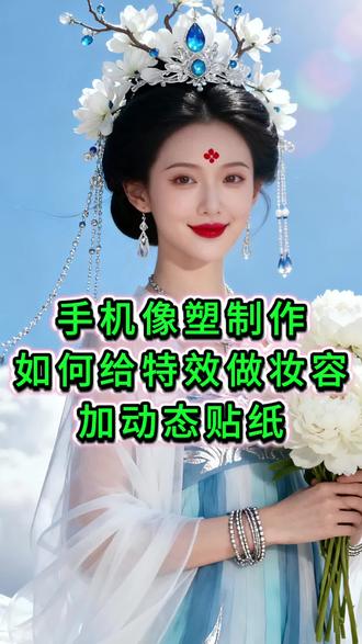 手机如何制作特效拍同款?今天分享《添加妆容与动态贴纸》#每天分享科普知识 #教程 #像塑教程 #保姆式教程 #特效