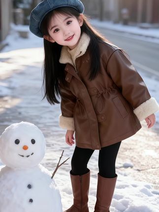 #冬日穿搭测评 #解锁秋季一周色彩灵感穿搭 #皮大衣 #女儿穿搭 #生女儿就要这样穿