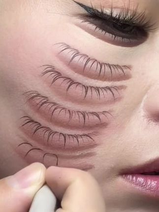 鬼斧神工的不是技术  是下睫毛!#下睫毛 #下睫毛画法 #新手化妆教程#眼妆 #画下睫毛教程