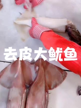去皮大鱿鱼#大鱿鱼 #鱿鱼 #去皮大鱿鱼