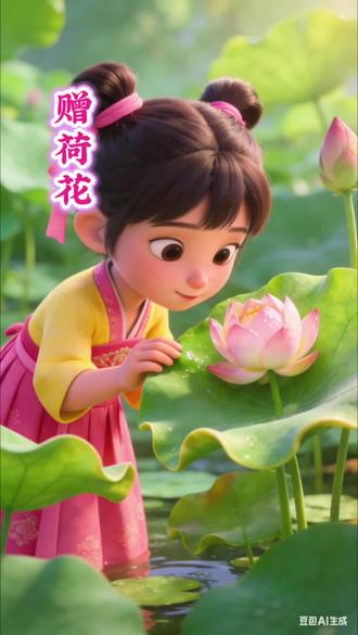 《赠荷花》#原创作品#古诗词#国学启蒙 #和抖音一起学古诗 #创作者扶持计划