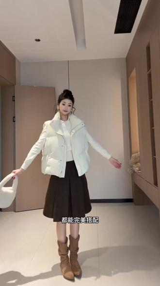 暖棕斜纹肌理A字百褶裙女冬季新款复古百搭高腰遮胯毛呢半身裙 #百褶裙 #秋冬穿搭 #遮胯显瘦 #毛呢半身裙 #显瘦穿搭