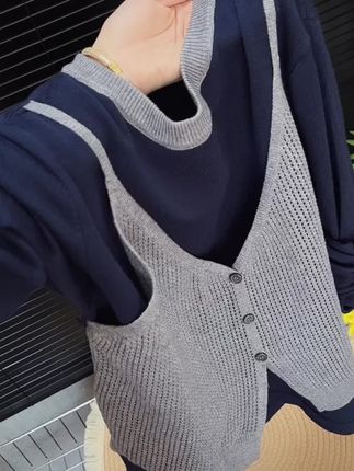 #假两件针织衫 #长袖针织衫 #秋季新款 #洋气减龄