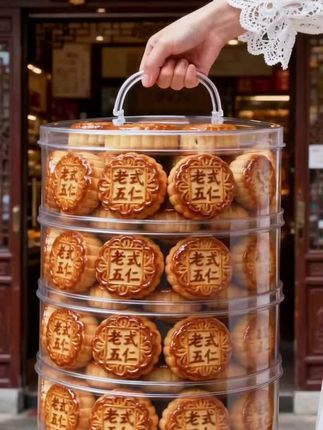 这个老式五仁月饼真的太好吃了,它不是那种软塌塌的,是很有嚼劲的那种,里面的馅料特别足,满满都是五仁,吃起来就是小时候的味道,特别怀旧。它是用传统的工艺制作的,属于广式的经典老五仁大月饼,家里老人小孩都爱吃,赶紧买回去尝尝吧!