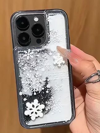 #爱了爱了 奥菲顿冬日雪花贴片适用苹果17/16流沙手机壳华为p80vivo小米oppo#每日分享 #手机数码 #怎么这么好看 #手机壳高级