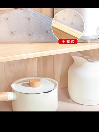 给橱柜的抽屉里和隔板铺上这种印花垫,防油隔脏好打理#防油贴纸 #防水防油 #垫纸