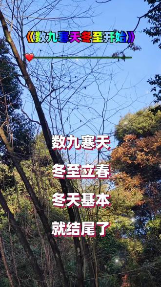 冬至开始数九,愿你快乐越数越“九”,钞票越数越“九”,健康越数越“久”,祝冬至数九,幸福久久!#今日冬至 #冬至数九第一天