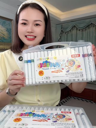 画身上可以擦掉的#丙烯马克笔 开学季来活动来了,开学正好用得上#超便宜超划算  #儿童绘画 #马克笔  #开学必备