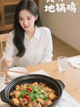 地锅鸡的汤汁侵泡着地锅饼咬上一口这大概是平凡日子里幸福的滋味 #地锅鸡 #美食推荐 #家常菜