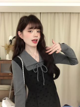 #甜美穿搭 #韩风搭配 #仙女穿搭 #收腰连衣裙 #韩系穿搭