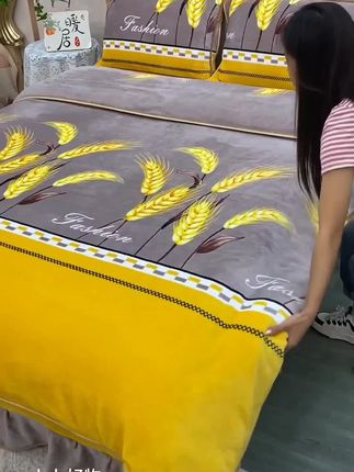 【秋冬新款】高档牛奶绒被套,亲肤柔软加绒保暖单双人被套可机洗#牛奶绒被套 #面料柔软细腻 #柔软亲肤 #家纺床上用品 #强烈推荐