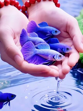 冰蓝孔雀鱼 想给鱼缸换点新鲜花样?别错过冰蓝孔雀鱼!无需精心控温,冷水环境下也能轻松存活。它的浅蓝鳞片自带“高光特效”,光线流转时闪着细碎光泽,一群游起来就像一汪灵动的“迷你蓝海”,让你的水族箱瞬间成为焦点~#强烈推荐 #上热搜 #养个很新的宠物 #每日分享#观赏鱼@DOU+小助手 @巨量千川