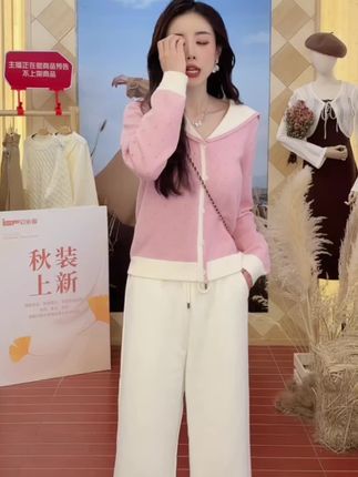 #加绒阔腿裤#小个子穿搭#休闲百搭#通勤#爱依服女装
