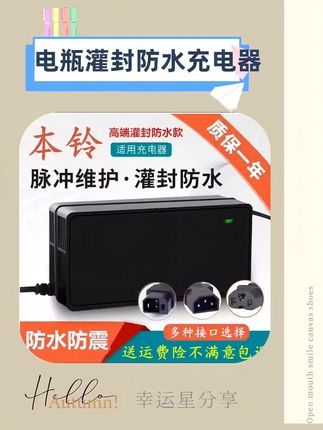 适用于本铃电动车电瓶灌封防水充电器48V12AH60V20A72V新国标公插#电动车用品 #电动车座椅套 #好物推荐🔥 #品质好物 #超便宜超划算