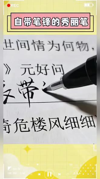 是谁还没用过这个自带笔锋的秀丽笔啊~ #书法 #写字 #秀丽笔 #玩个很新的东西 #好用笔分享