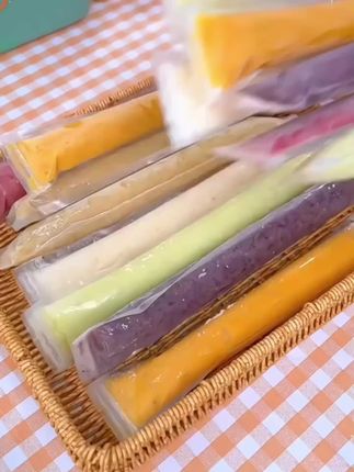 一次性棒棒冰袋DIY自制碎碎冰棒制冰袋模具食品用雪糕冰棍自封袋#棒棒冰模具 #冰棒模具 #自封袋