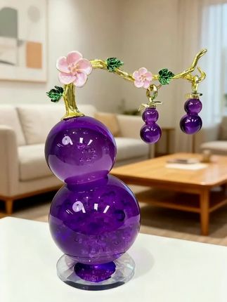家里放一个这样的葫芦摆件真的太美了!它是轻奢水晶玻璃葫芦,客厅玄关、电视柜、办公室都适合摆放,不仅是一件精美的艺术品,还是一件有着美好寓意的吉祥物。把它摆在家里,能给家里增添一份高雅的气质,而且它的价格也不贵,喜欢的朋友赶紧点击链接购买吧!