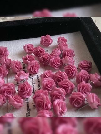 钛钢耳饰 软陶干枯玫瑰花耳钉钛钢耳骨钉耳蜗钉海边花朵百搭简约 #饰品#饰品搭配 #饰品分享 #饰品控 #饰品搭配不能少