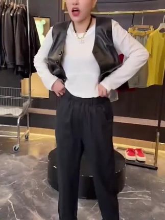 Aimeerosa/艾洛莎时尚百搭八分休闲裤夏季洋气减龄时髦亚麻哈伦裤#好物推荐🔥 #显瘦穿搭 #美出高级感 #小个子穿搭 #爆款热卖中