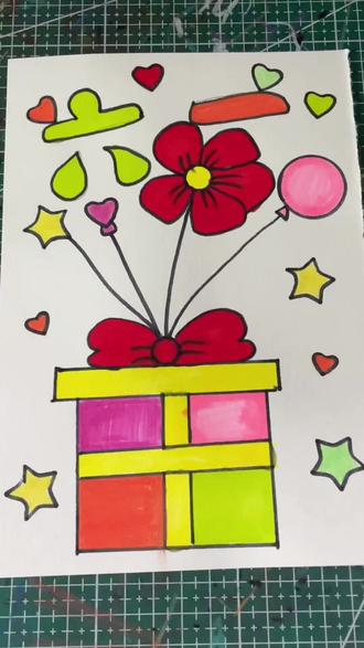 六一主题画,一起来画吧 #六一儿童节快乐 #儿童节主题画 #手抄报作业